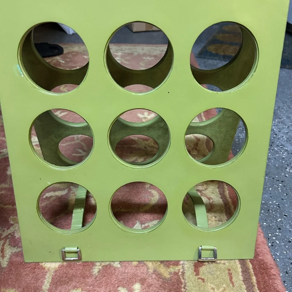 Contemporary Display Shelf for wine all leather and can fold up to store
